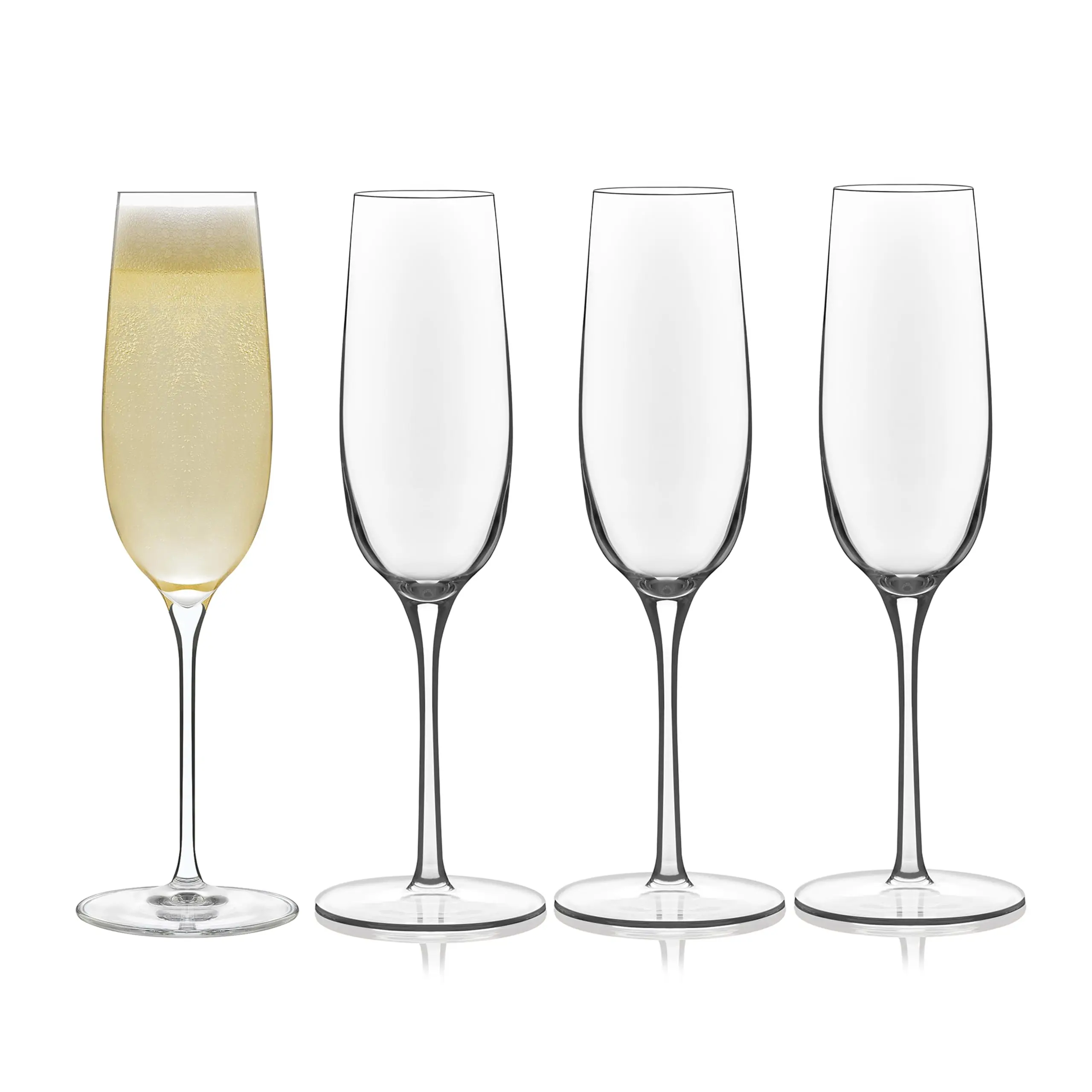 Libbey Kentfield 4-Piece Stemless Champagne Glassware Set - Durable Kitchen Drinkware, Champagne Style Glasses for Celebrations, Parties