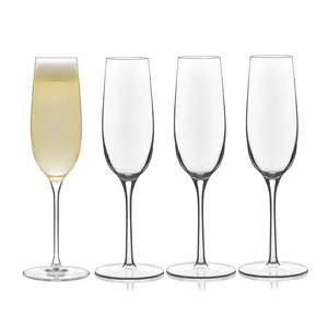 Libbey Stemless Champagne Glassware Set, Durable Kitchen Drinkware for Celebrations, Glassware Drinkware