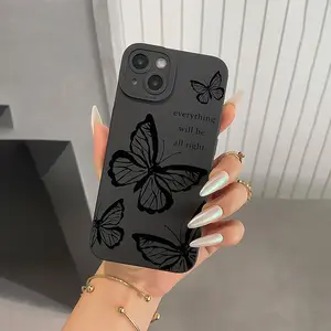 Butterfly Pattern Cellphone Case, Smartphone Decorative Phone Protector Cover, Phone Accessories Compatible with iPhone 11 12 13 14 15 16 Pro Max/Pro/Plus