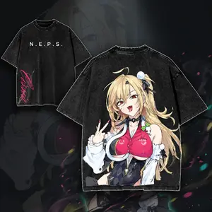 Cissia Zenless Zone Zero Game Glitch Graphic T-shirt Streetwear Oversized Bungie Fan Gift Heavyweight Aesthetic Washed Print Unisex Top good tees