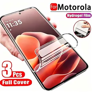 3 Pcs Hydrogel Film for Motorola Edge 70 70 Pro 70 Fusion, Protector Auto Repair, Anti-Scratch, Fingerprint Resistant, Touch Sensitive