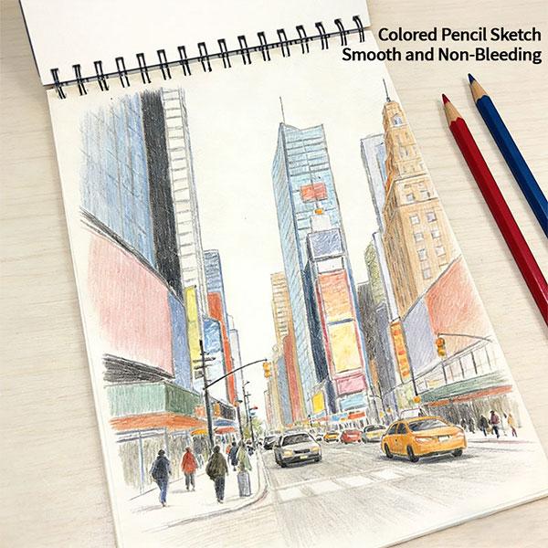 Truecolor Sketchbook,  No Bleed & No Smudge, Durable Hardcover Spiral Bound Sketch Pad, Smooth Drawing Journal for Artists, Beginners, Sketching, Doodling & Art Creation