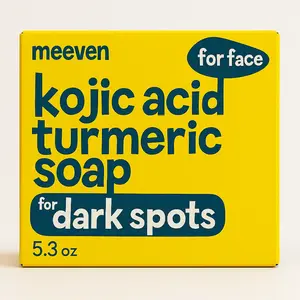 Kojic Acid Turmeric Soap for Dark Spots - Dark Spot Remover for Face - Safe for Sensitive Skin, Non Comedogenic, Unscented, 150g