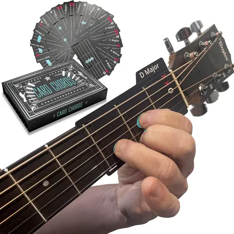 Learn Guitar in Minutes Deluxe Edition with Case Card Chords - Fits All Guitars, Includes Card for ACOUSTIC & ELECTRIC Guitar, Guitar Starter