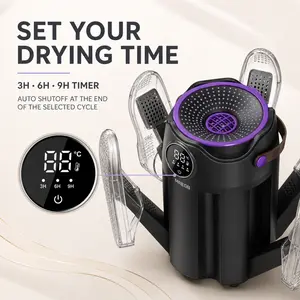MREGB Portable Shoe Dryer Foldable Electric Shoe Drying Machine with Timer Constant Temperature UV Sterilizing Deodorizer Boot Warmer Sneaker Heater Ski Boot Dryer Glove Socks Footwear Heater Odor Eliminator Winter Home Travel Essential