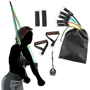 Serenily Exercise Bands, Resistance Bands for Women & Men. Workout Bands with Handles, Straps & Door Anchor Fitness Bands for Resistance Training, Home Workout Equipment Gym Bands for Physical Therapy