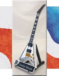 RANDY RHOADS Miniature Guitar Jackson from OZZY OSBOURNE with Guitar Pick