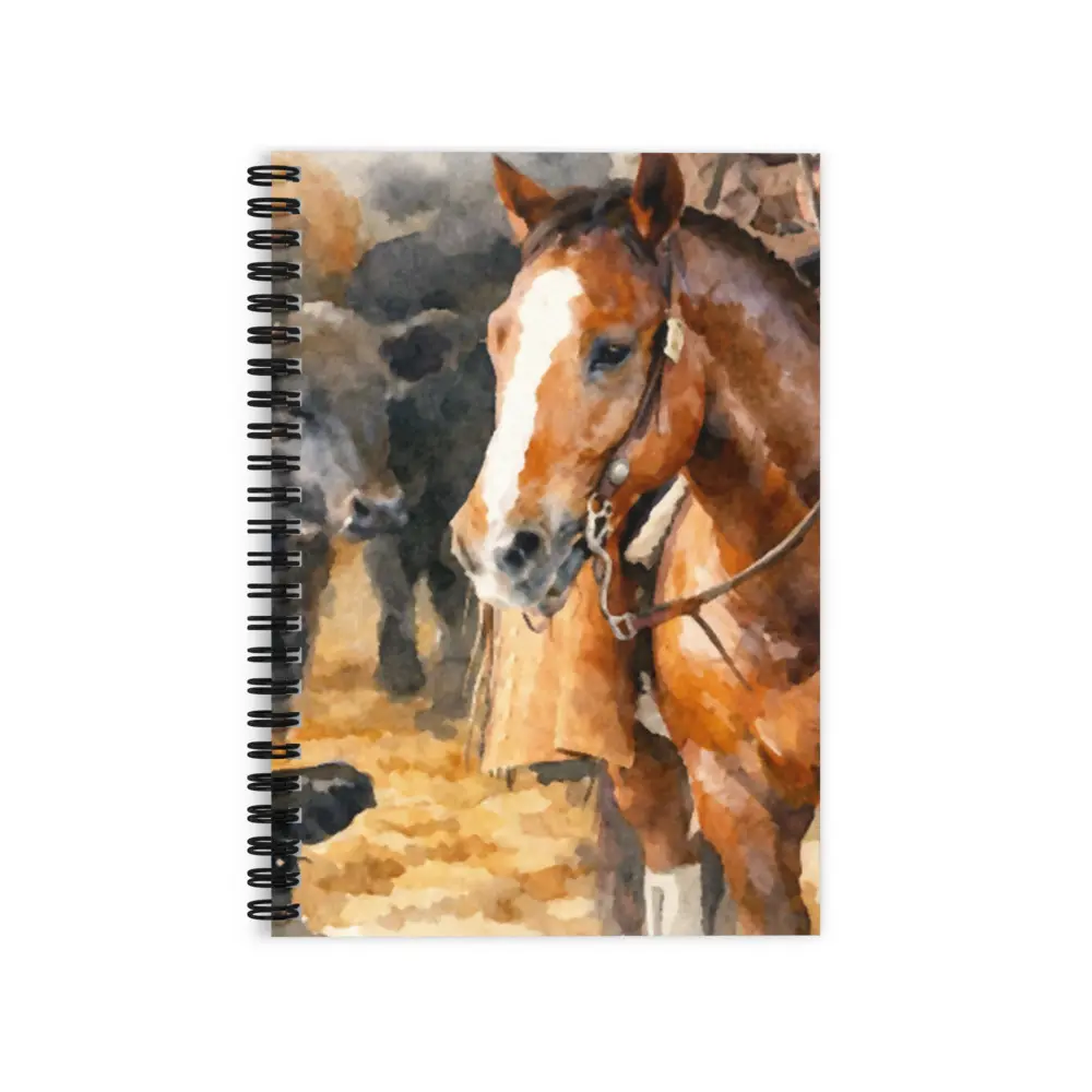 Western Horse Notebook | Prairieborne Journal | Rustic Ranch Spiral Notebook