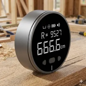 High Precision Digital Tape Measure, Laser Distance Meter with LCD Display, 324ft Long Range, Rechargeable for Curved & Flat Surfaces, Professional Measuring Tool for Construction, Woodworking, Car Repair, Home and Outdoor Use