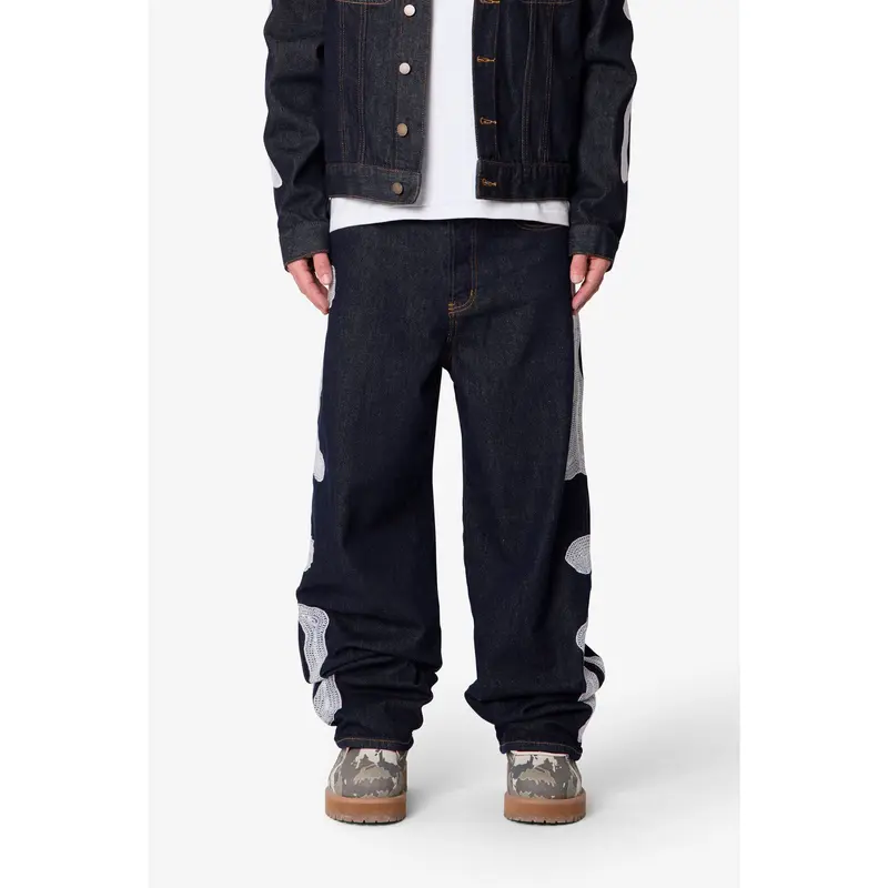 mnml Raw Skeleton Ultra Baggy Denim - Rinsed Indigo