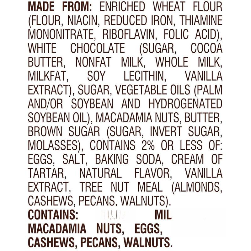 Tahoe Crispy White Chocolate Macadamia Nut Cookies, 7.2 OZ Bag (8 Cookies)