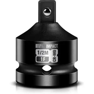 1" Female to 1/2" Male  Socket Adapter, 1-Inch  Socket Reducer, Chrome Molybdenum Alloy Steel, for  Wrench & Ratchet Use