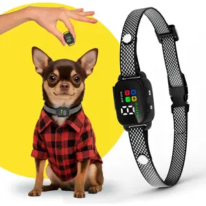 Bark Collar for Small Dogs 5-15 lbs and Puppies No Shock Anti Barking Collar Rechargeable Smart Dog Training Collar with 7 Sensitivity Levels and 3 Beep&Vibration Modes Black