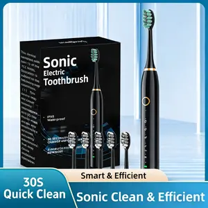 Acoustic Electric Toothbrush USB Rechargeable Couple Rechargeable Metal Shaft Adult For Man And Woman Rechargeable Toothbrush Intelligent Timer 10 Replaceable Toothbrush Heads A Toothbrush Base A Portable Case Green And Pink