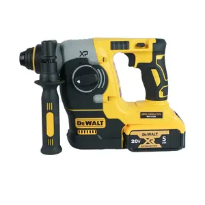 Dewalt DCH273 20V MAX XR Brushless SDS Plus Rotary Hammer Drill Kit, 2.1J Cordless Concrete Hammer with 1 Battery & Charger, 360° Auxiliary Handle professional construction