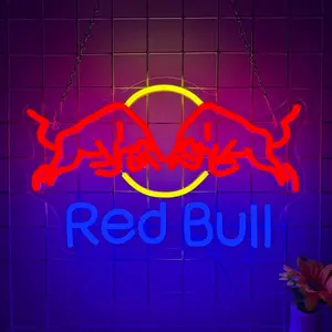 Bull Adjustable Neon LED Wall Art Lamp, USB Powered, Decorative Atmosphere Lighting, Decorative Lights, Suitable for Commercial Places, Bars, Stores, Bedrooms