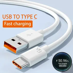 USB to USB C Charging Cable, 6A Fast Charging Data Cable, Compatible with Samsung, OPPO, Smartphone