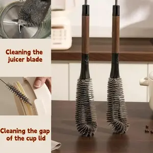 2-in-1 Cleaning Brush, Detachable Dual-Head Brush for Blender Cleaning, Fruit Juicer Machine Cleaning Brush, Flexible Bendable Cup & Bottle Brush for Kitchen Appliances