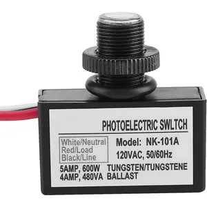 120V Dusk to Dawn Sensor Photoelectric Switch, Automatic, Black