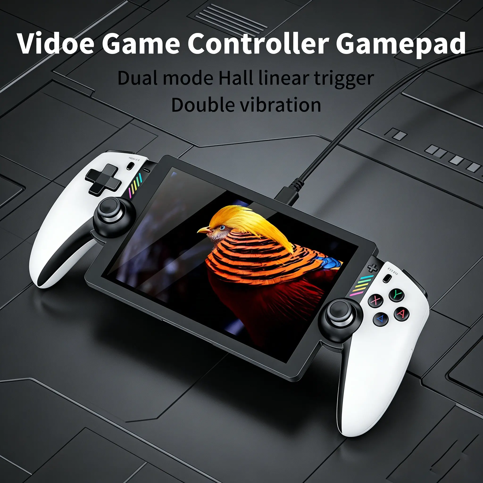 Portable Game Console with Dual Analog Joysticks and Dual Vibration Motors, 4000mah Battery, Ergonomic Grip Design, Ideal Gift, Handheld Gaming Console
