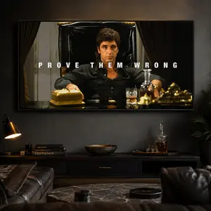 Scarface Tony Montana Motivational Wall Art, Bold Gangster Boss Quote Print Inspiring, Canvas Wall Art, Gangster Movie Poster, Mafia Boss Decor, Man Cave Wall Decor, Office Motivational Poster, Gift for Him