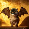 Cat Halloween Bat Mask - Medium Size Black Bat Design, Lightweight Handmade Durable PLA Material, Classic Halloween Superhero Theme Costume Accessory, Hand Wash Only Pet Supply for Costume Parties
