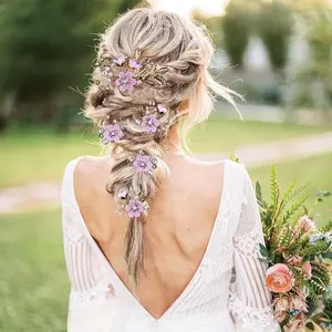 5 Pack Crystal Pearl Hair Clips Bridal Flower Wedding Hair Pins Accessories Beauty & Personal Care