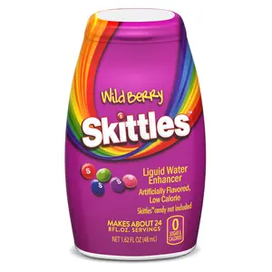 Skittles Singles To Go Liquid Water Enhancer, 1.62 Fl. Oz (1-Pack), Low Calorie, Zero Sugar Drink Enhancer (1, Wild Berry)