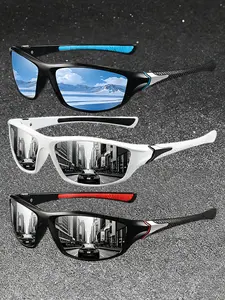 3pcs patchwork plaid sports sunglasses,unisex design,with multiple color options.equipped with UV400 protective lenses,adopting anti slip rubber nose pads to enhance wearing comfort.suitable for driving,cycling,fishing,hiking and other activities. ﻿