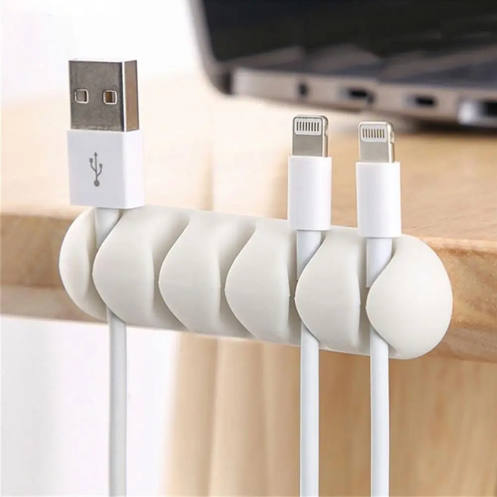 2pcs Plain Rubber Plug Holders, Desktop Cable Management Clips, Desktop Sticky Cable Organizers