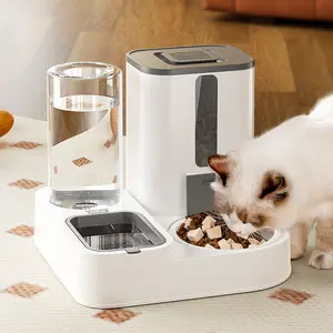 Automatic cat feeder, cat bowl and dog bowl combo, integrated automatic water dispenser, pet bowl, food bowl, double bowl pet supplies, universal for cats and dogs