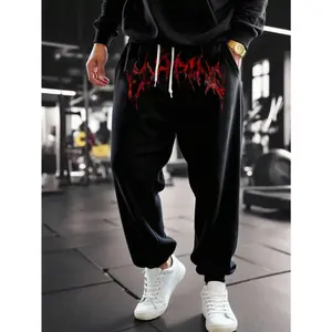 Gothic Graphic Jogger Sweatpants Drawstring Waist Workout Casual Track Pants