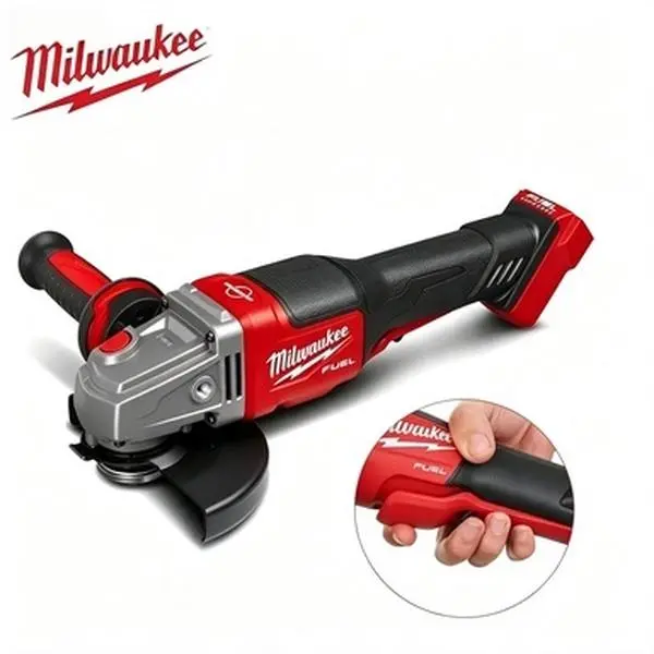 Milwaukee M18 Brushless 4.5-5 in Cordless Angle Grinder, Bare Tool with Kickback Protection, Tool-Free Guard Adjustment for Metal Cutting, Construction Work
