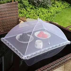 24in Expandable Mesh Food Cover Tent, Reusable Tablecloth, Insect Proof, Foldable and Washable, Pop-Up Design, Outdoor Kitchen, Picnic, Party