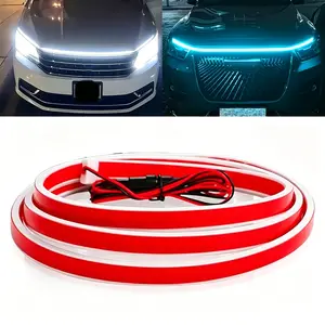 Car Hood Light Strip, Dynamic Scan Startup LED Light Strip, Waterproof Flexible DRL, Eye-Catching Night Driving Upgrade for Car Enthusiasts, Universal Car Upgrades Accessories for Truck/SUV, Ideal Gift for Him