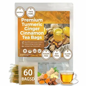 Turmeric Tea with Spices: Turmeric, Ginger, Cinnamon. 100% natural, pure, powdered, Sugar-free, Dairy-free . Vegan, Gluten-free, Keto-friendly, Caffeine-free.good herbal remedy