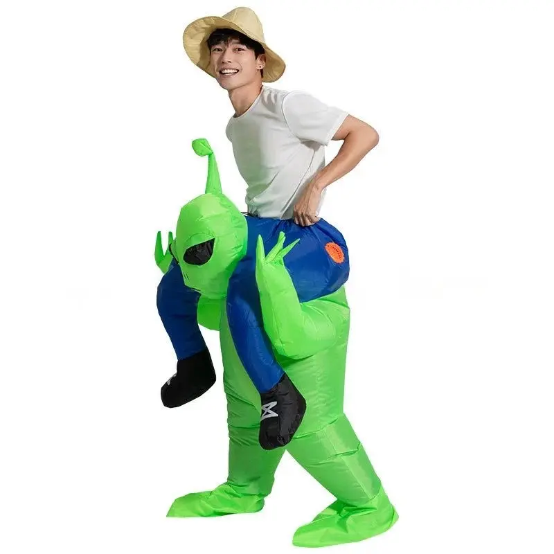 Adult Inflatable Alien Costume Outfit, Funny Inflatable Rider, Perfect for Halloween Party and Abduction Theme, Fun Adult Unisex Dress-Up Clothes, Cosplay