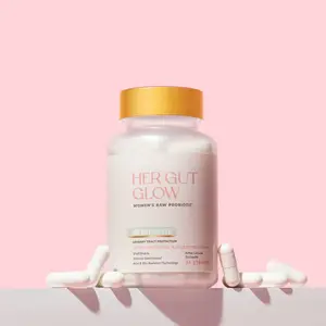 Her Gut Glow Women's Probiotic 100 Billion CFU 34 Strains for Digestive & Urinary Tract Support Daily Wellness