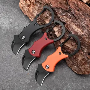 Mini Kitchen Lock Folding Knife Set, Durable Abs Handle & Stainless Steel Blade, Ideal for Camping Hiking Outdoor Use