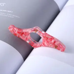 Random Color Floral Pattern Thumb Bookmark, Simple Design Thumb Bookmark, Thumb Bookmark Tool for Home School Reading Assistant, Book Accessories