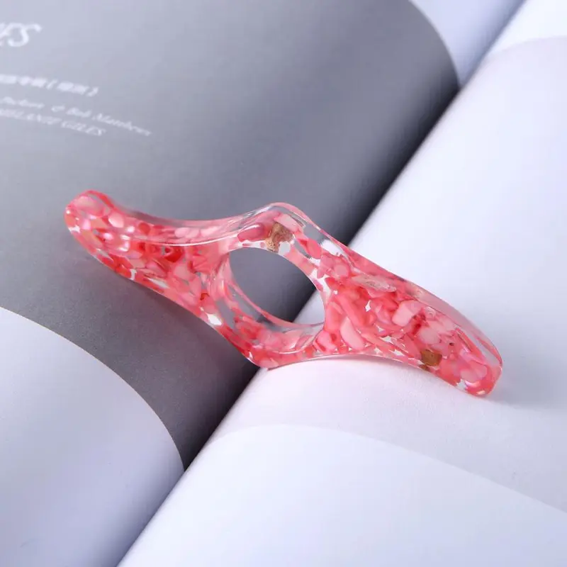 Random Color Floral Pattern Thumb Bookmark, Simple Design Thumb Bookmark, Thumb Bookmark Tool for Home School Reading Assistant, Book Accessories