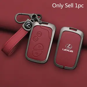 4 Button Car Key Case Cover Shell Keychain For Lexus CT200H GX400 GX460 IS250 IS300C RX270 ES240 ES350 LS460 GS300 450h 460h Auto Key Protector Accessories Key Fob Shell