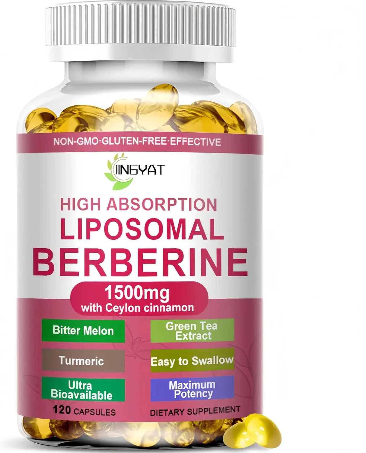 Berberine with Ceylon Cinnamon - Berberine Supplement 1500mg with Bitter Melon Turmeric for Metabolism, Immune & Digestive Health - High Absorption Extra Strength Berberine Softgels - Vegan, Non-GMO