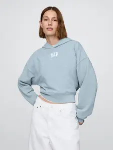 GAP French Terry Americana Cropped Hoodie