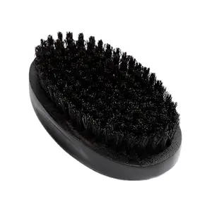 Natural Boar Bristle Beard Brush with Bamboo Handle, Facial Massage Brush, Hair Care Tool