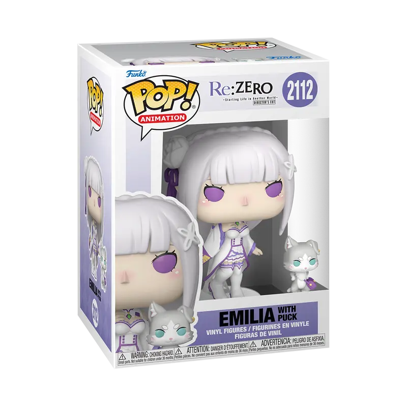 Funko Pop! Re:ZERO − Starting Life in Another World - Emilia with Puck #2112  Collectible Pop Vinyl Figure