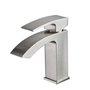YYDS Brushed Nickel Bathroom Faucet,Faucet for Bathroom Sink, Single Hole Bathroom Faucet Modern Single Handle Vanity Basin Faucet