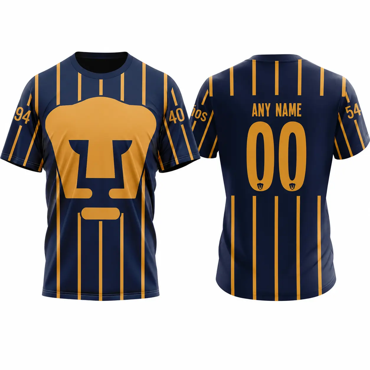 Pumas UNAM Custom Soccer Jersey – Personalized Name & Number Football Shirt for Men & Women, Liga MX Fan Edition, Breathable Quick-Dry Sports Jersey, Adult Sizes S–5XL