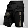 Men's Drawstring Pocket Waistband Daily, Sports Drawstring Shorts, Mexican Emblem Print, Comfortable Breathable Fabric, Durable Material, Perfect Gift