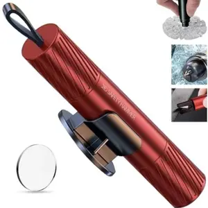 2-in-1 Portable Knock Off Safety Hammer, for Car Interior Emergency Accessory, Car Safety Hammer Breaker, Underwater Functional Glass Breaker for Car Windows with Seat Belt Cutters in Car